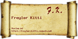 Freyler Kitti névjegykártya